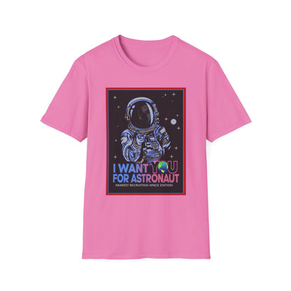Astronaut Recruitment T-Shirt, Space Lover Gift, Unisex Tee, Science Fiction Apparel, Graphic Shirt, Outer Space Fashion, Graphic design