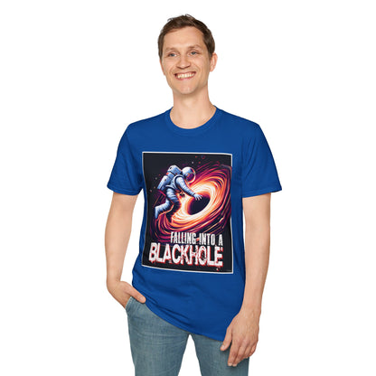 Falling Into a Blackhole Unisex Softstyle, T-Shirt, Space Lover Gift, Sci-Fi Tee, Astronomy Shirt, Creative Graphic T-Shirt, Gift Astronaut