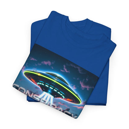 Retro Neon Alien UFO T-Shirt — "Conspiracy at DC" Graphic Tee