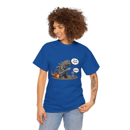 Godzilla, Son and SpaceX, Unisex Heavy Cotton Tee, print design, t-shirt, t-shirts, t-shirts, png, funny, cartoons, tee
