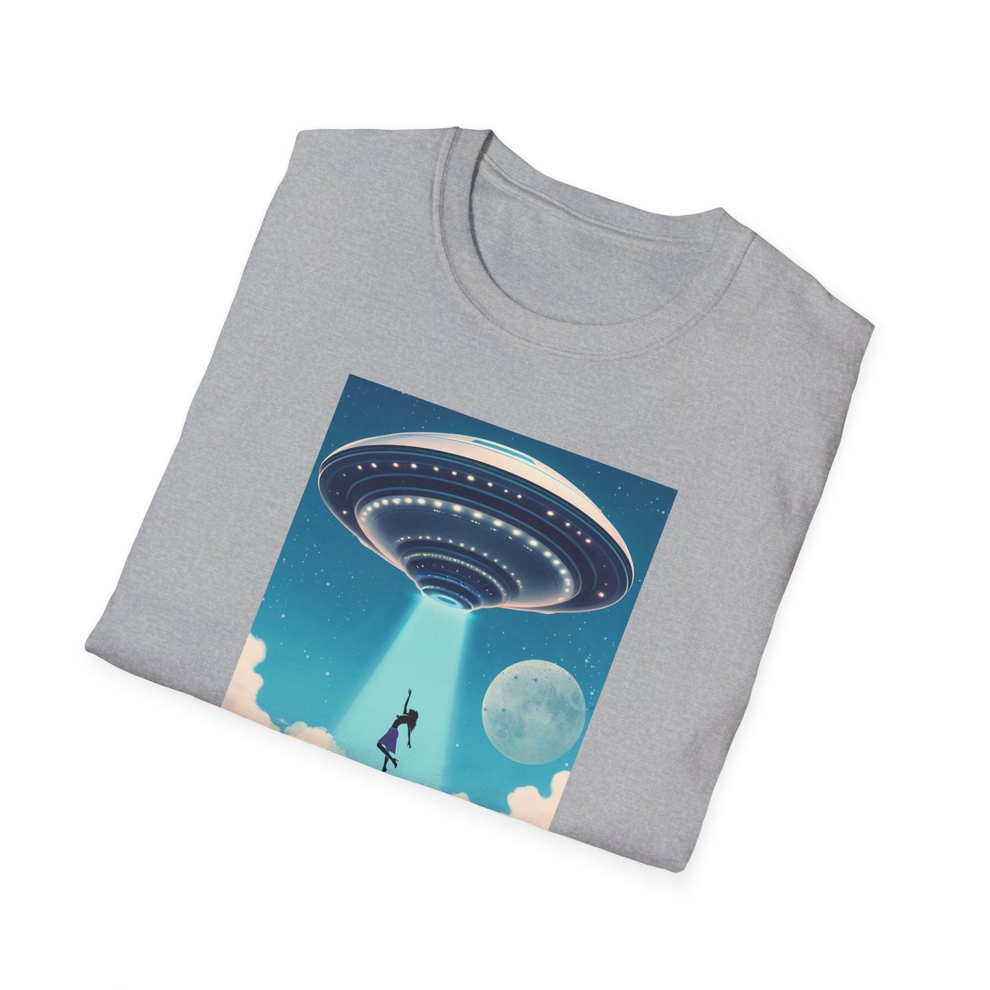 Cosmic Abduction Unisex T-Shirt | Space Alien Tee, UFO Graphic Shirt, Sci-Fi Fan Gift, Casual Style, Cool Vintage Look