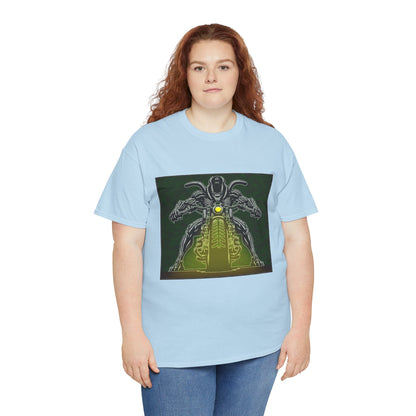 Alien Biker Neon Sci‑Fi Motorcycle T-Shirt
