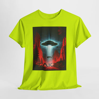 Taken, Unisex Heavy Cotton Tee, UFO inspired t-shirt, graphic design, art, png, t-shirts, tshirts, tee