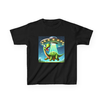 Dinosaur UFO Kids Tee, Fun Graphic Shirt for Boys and Girls, Perfect for Birthdays, Parties, Casual Wear, Gifts, tshirt, t-shirt