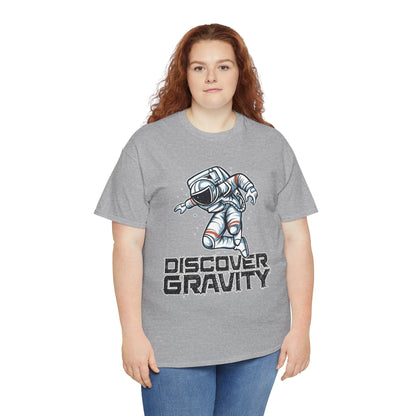 Discover Gravity. Unisex Heavy Cotton Tee - Fun Astronaut, Astronomy Graphic Tee - Unisex graphic design, png Express Delivery available