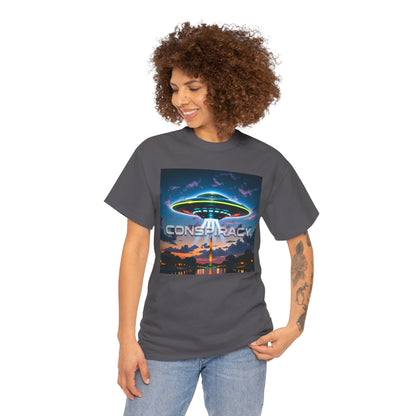 Retro Neon Alien UFO T-Shirt — "Conspiracy at DC" Graphic Tee