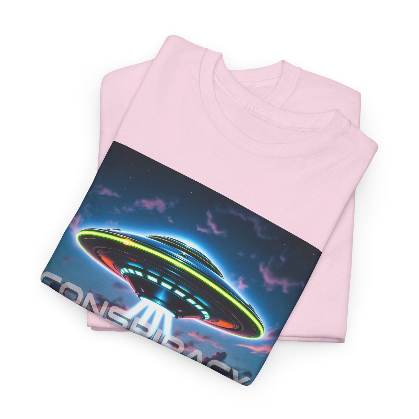 Retro Neon Alien UFO T-Shirt — "Conspiracy at DC" Graphic Tee