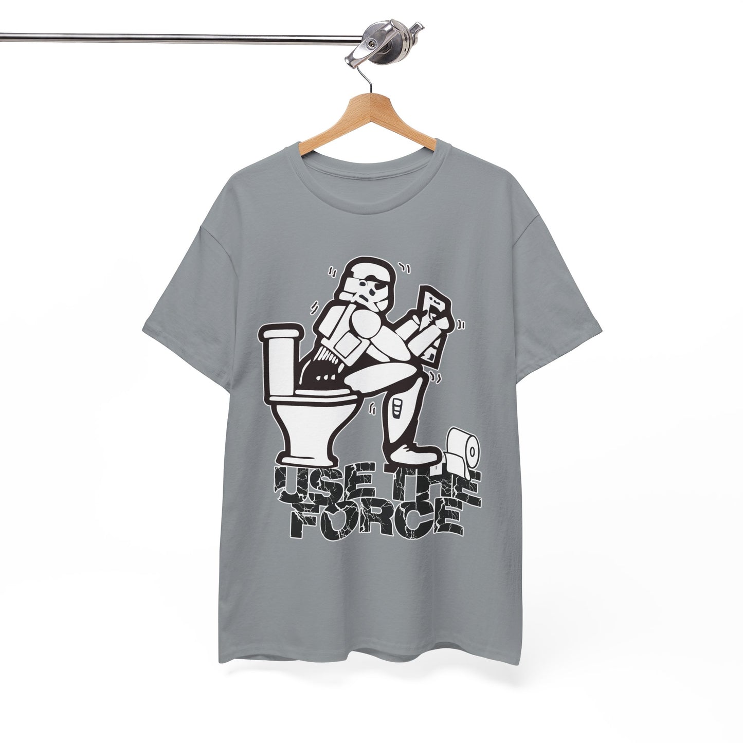 Use The Force, Unisex Heavy Cotton Tee, Star Wars, funny, restroom jokes, graphic design, png