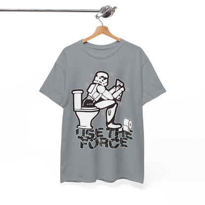 Use The Force, Unisex Heavy Cotton Tee, Star Wars, funny, restroom jokes, graphic design, png