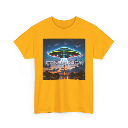 Retro Neon Alien UFO T-Shirt — "Conspiracy at DC" Graphic Tee