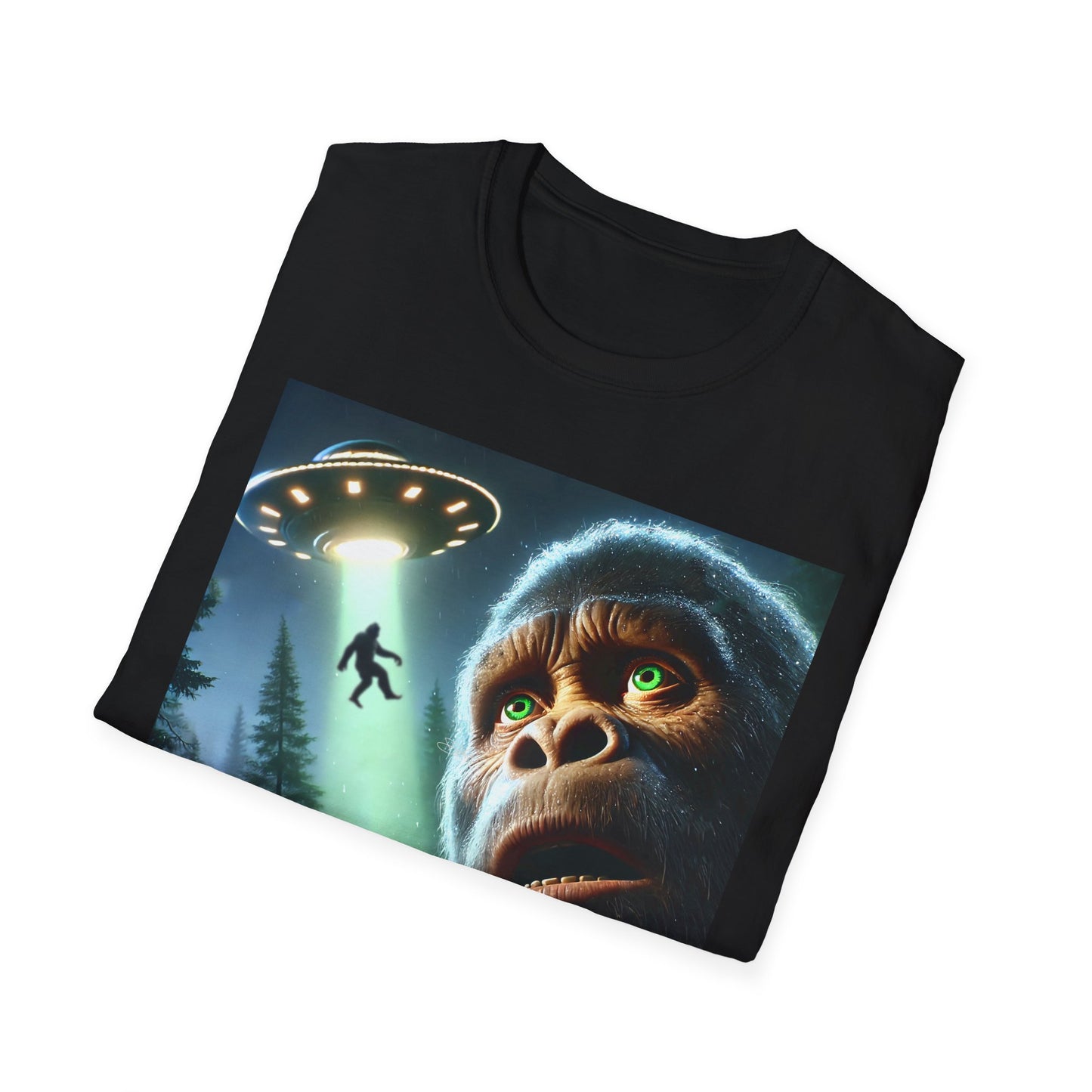 Bigfoot UFO Unisex T-Shirt, Funny Graphic Tee, Gift for Alien Lovers, Unique Summer Shirt, Casual Everyday Wear, t-shirt, tshirts, party, png, tshirt