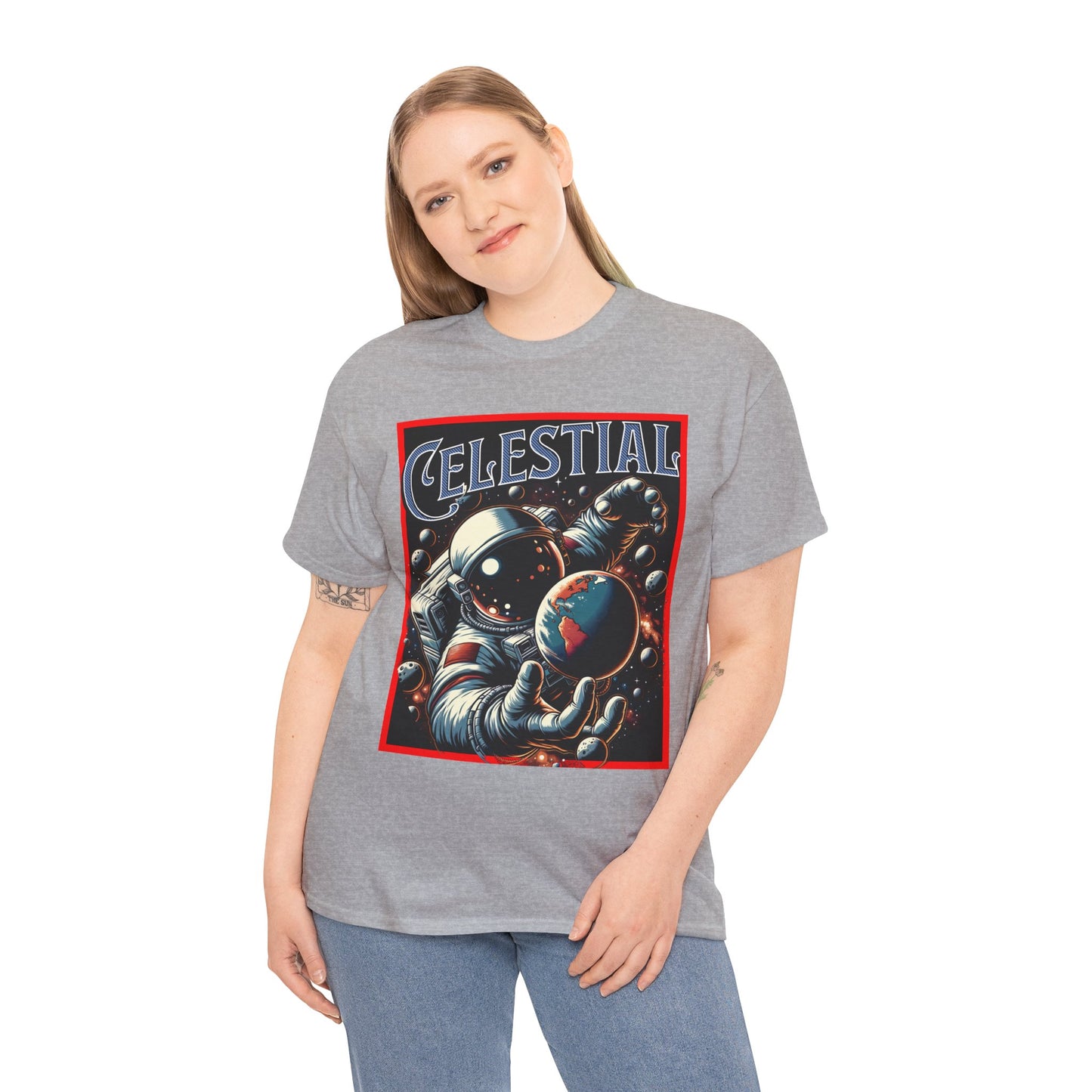Celestial Astronaut Tee - Unisex Vintage Space Graphic T-Shirt, png, t-shirt, tshirts