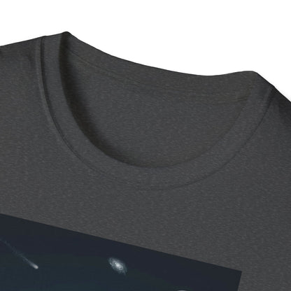 Cosmic Vibes Unisex T-Shirt - UFO & Moon Design, Relaxed Fit Tee for Space Lovers, Gift for Sci-Fi Fans, Casual Wear, Everyday Essentials, t-shirt, tshirt, png
