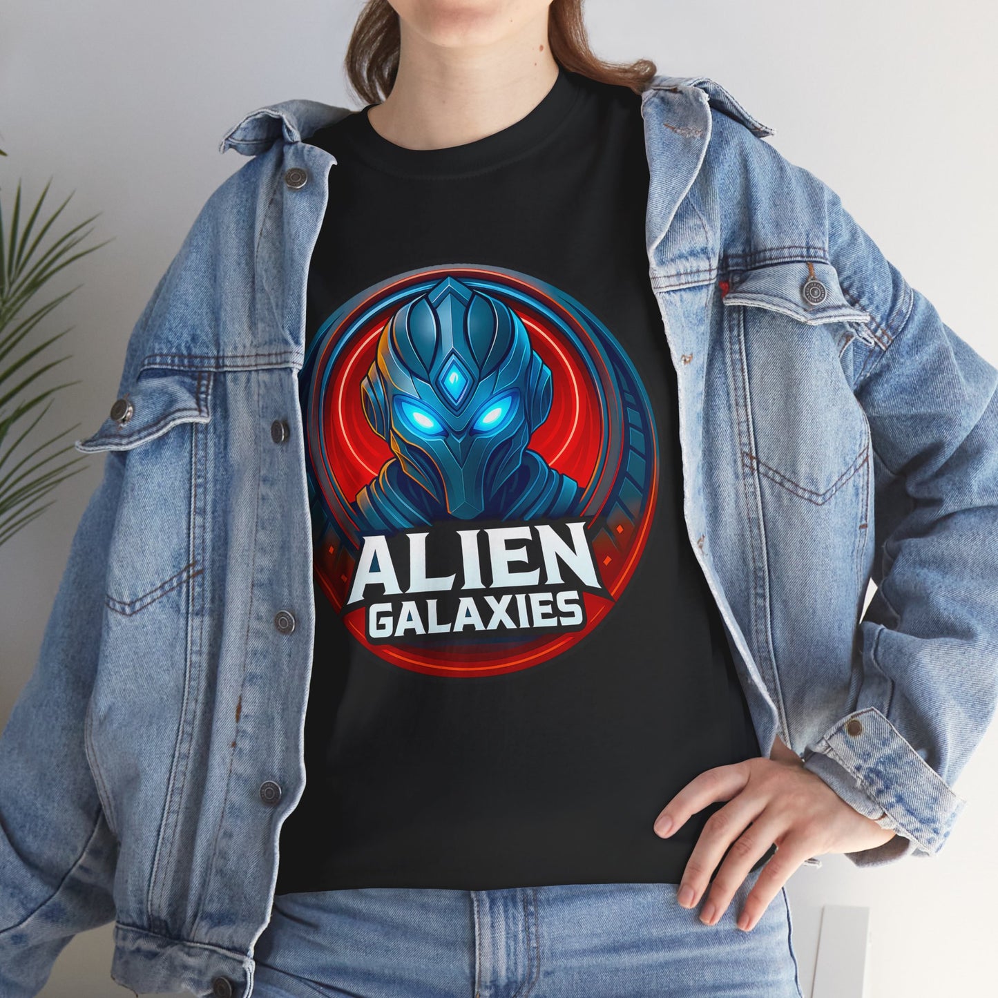 Alien Galaxies T-Shirt — Sci‑Fi Alien Emblem Tee, unisex, t-shirt, png, graphic design