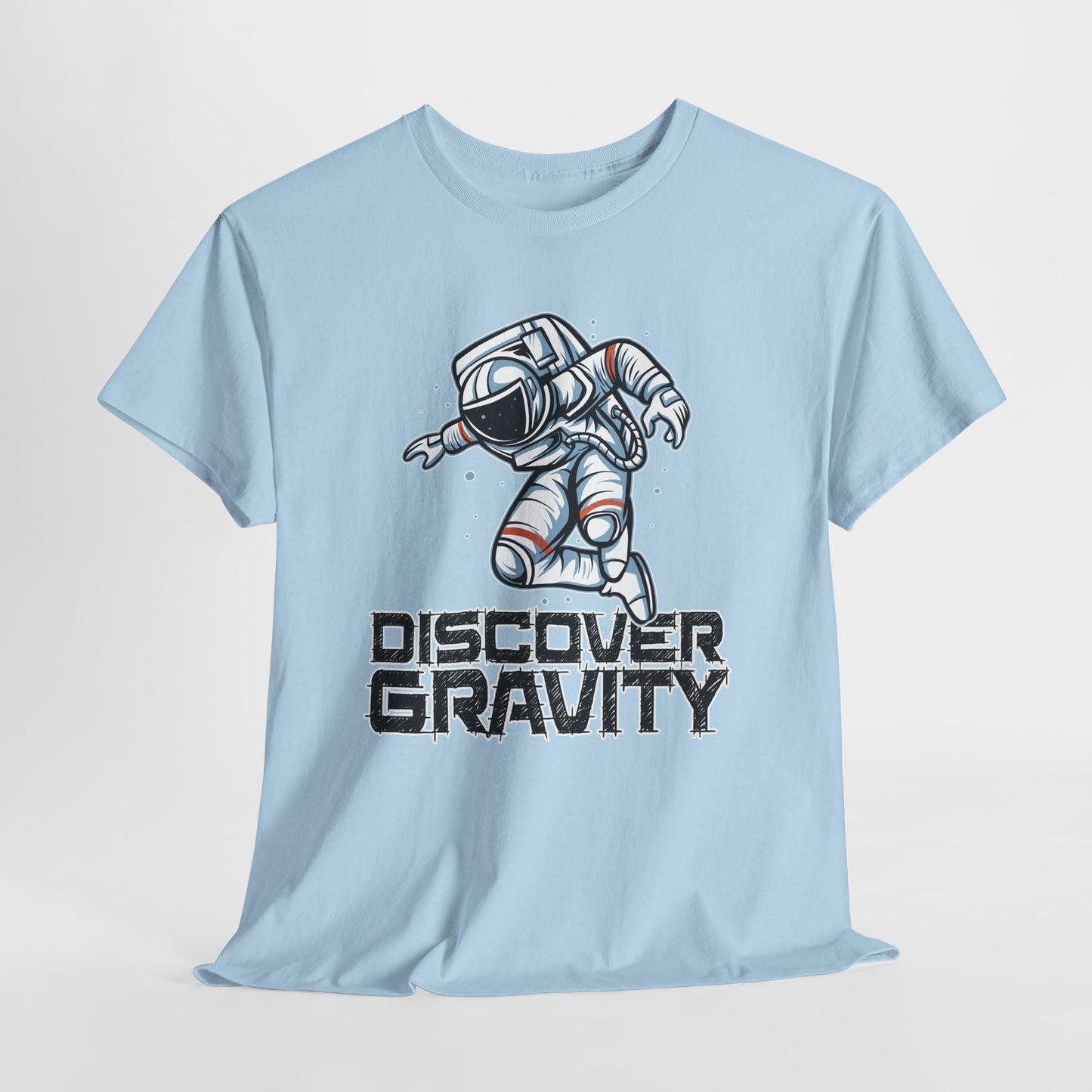 Discover Gravity. Unisex Heavy Cotton Tee - Fun Astronaut, Astronomy Graphic Tee - Unisex graphic design, png Express Delivery available