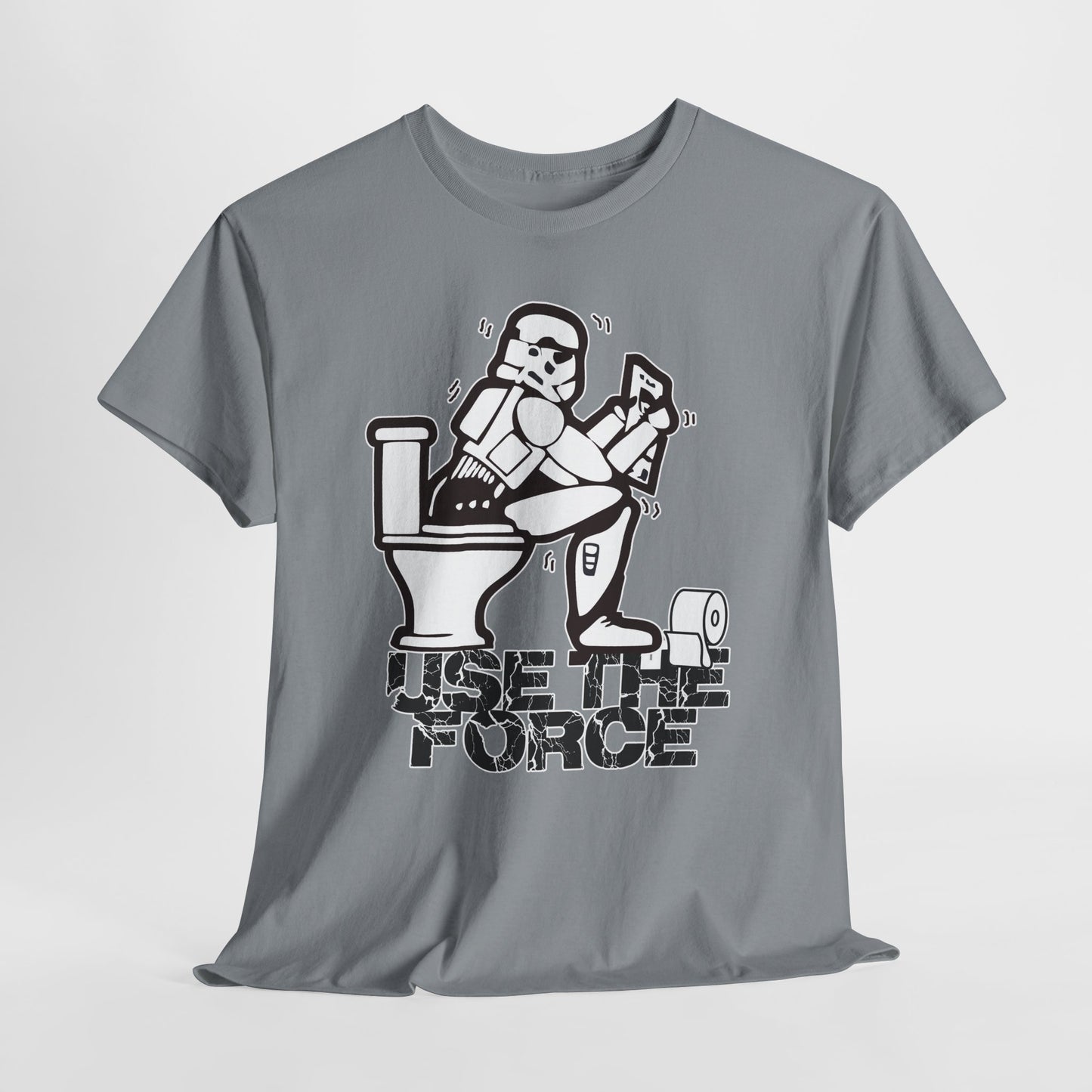 Use The Force, Unisex Heavy Cotton Tee, Star Wars, funny, restroom jokes, graphic design, png