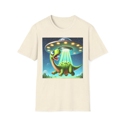Cute Alien Dinosaur Unisex T-Shirt, Fun Graphic Tee, Kids & Adults, Space Theme, Playful Gift Idea, Birthday, Casual Wear