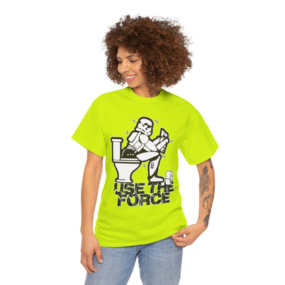 Use The Force, Unisex Heavy Cotton Tee, Star Wars, funny, restroom jokes, graphic design, png