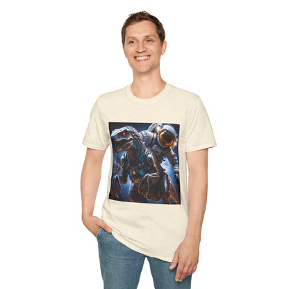 Space Dinosaur Unisex Softstyle T-Shirt, Fun Gift for Kids, Science Fiction Tee, Unique Graphic Shirt, Cool Outfit for Parties, t-shirt, tshirt, png