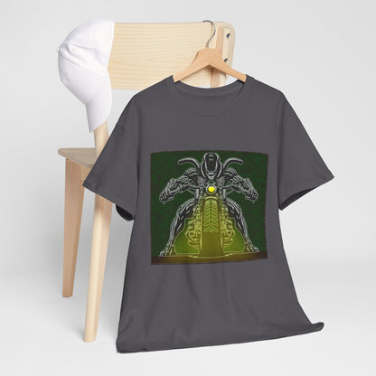 Alien Biker Neon Sci‑Fi Motorcycle T-Shirt