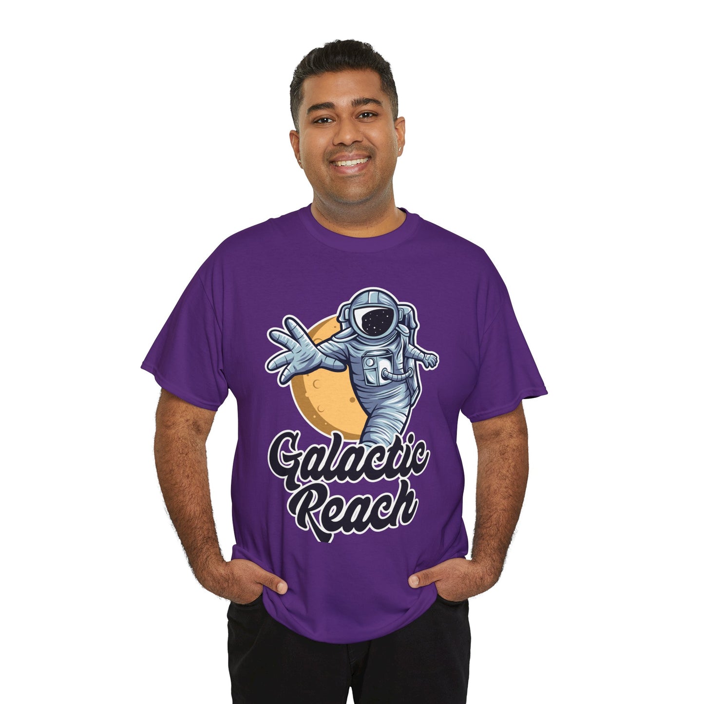 Galactic Reach, Astronaut, Unisex Heavy Cotton Tee, Express Delivery available, graphic design, png