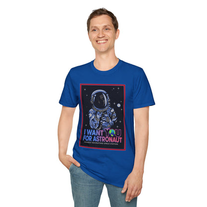 Astronaut Recruitment T-Shirt, Space Lover Gift, Unisex Tee, Science Fiction Apparel, Graphic Shirt, Outer Space Fashion, Graphic design