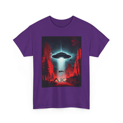 Taken, Unisex Heavy Cotton Tee, UFO inspired t-shirt, graphic design, art, png, t-shirts, tshirts, tee
