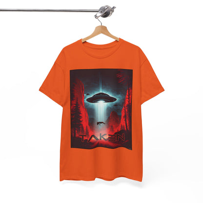Taken, Unisex Heavy Cotton Tee, UFO inspired t-shirt, graphic design, art, png, t-shirts, tshirts, tee