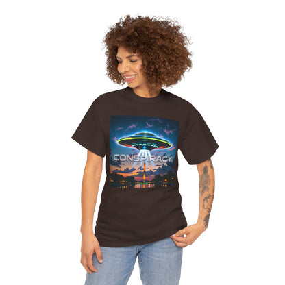 Retro Neon Alien UFO T-Shirt — "Conspiracy at DC" Graphic Tee