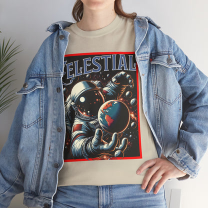 Celestial Astronaut Tee - Unisex Vintage Space Graphic T-Shirt, png, t-shirt, tshirts