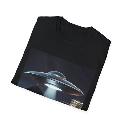 Las Vegas UFO, Vintage UFO Graphic Unisex T-Shirt, Retro Tee for Sci-Fi Lovers, Gift for Space Enthusiasts, Cool Alien Design, Unique Casual Wear