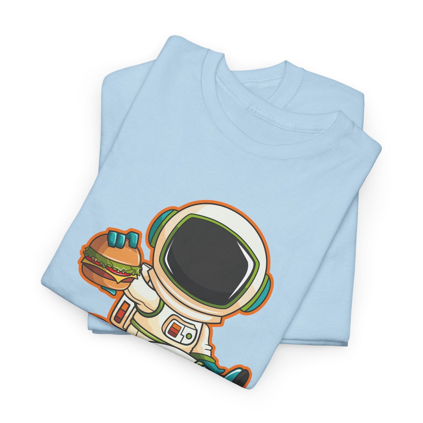 Astronaut Lunchtime Unisex Heavy Cotton Tee - Fun Graphic T-Shirt for Space Lovers, GraphicTees, png, t-shirts, tshirts