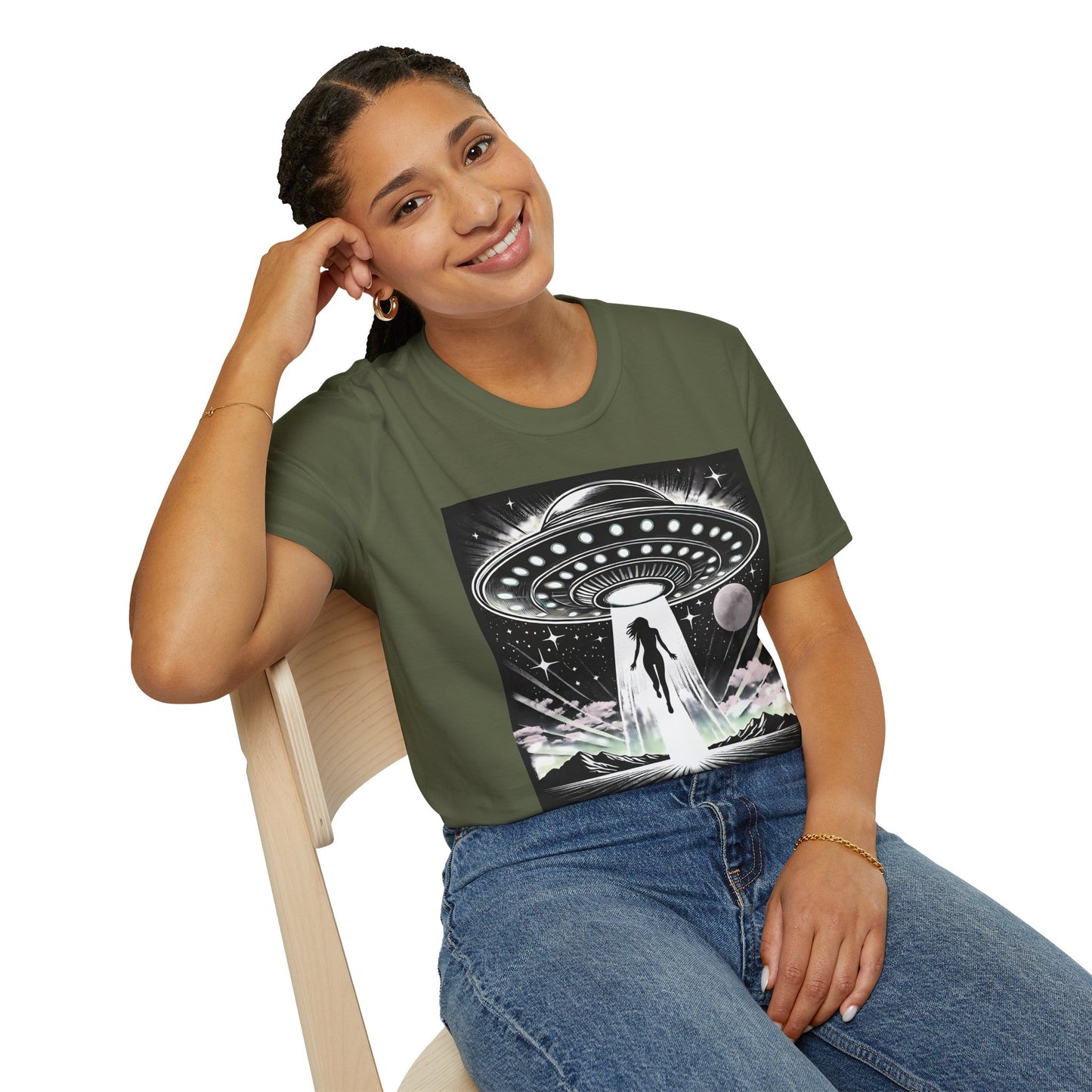 Cosmic Alien Abduction T-Shirt, Retro UFO Shirt, t-shirts, tshirts, Space Enthusiast Apparel, Graphic Tee, Gift for Sci-Fi Lovers, tees, png