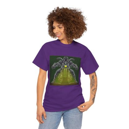 Alien Biker Neon Sci‑Fi Motorcycle T-Shirt
