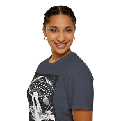 Cosmic Alien Abduction T-Shirt, Retro UFO Shirt, t-shirts, tshirts, Space Enthusiast Apparel, Graphic Tee, Gift for Sci-Fi Lovers, tees, png