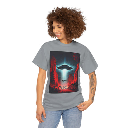 Taken, Unisex Heavy Cotton Tee, UFO inspired t-shirt, graphic design, art, png, t-shirts, tshirts, tee