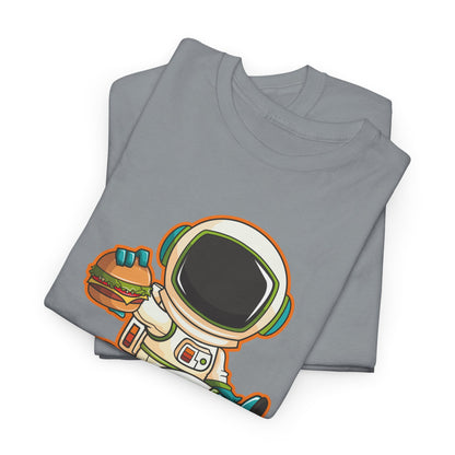 Astronaut Lunchtime Unisex Heavy Cotton Tee - Fun Graphic T-Shirt for Space Lovers, GraphicTees, png, t-shirts, tshirts