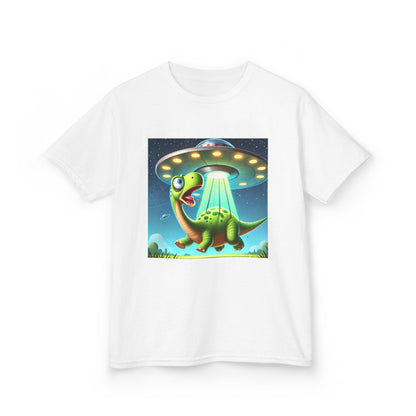 Dinosaur UFO Kids Tee, Fun Graphic Shirt for Boys and Girls, Perfect for Birthdays, Parties, Casual Wear, Gifts, tshirt, t-shirt