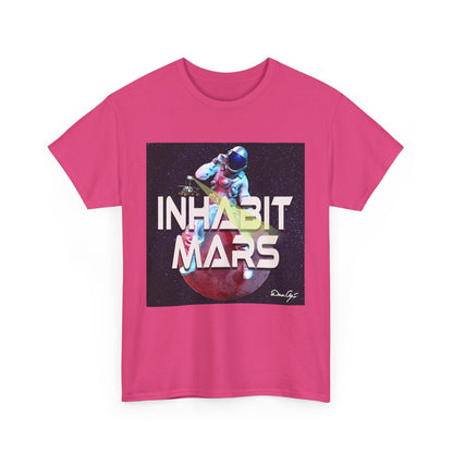 Inhabit Mars, Unisex Heavy Cotton Tee, Space, SpaceX, Universe, UFO, multiverse, graphic design, png, graphic design, t-shirts, tee