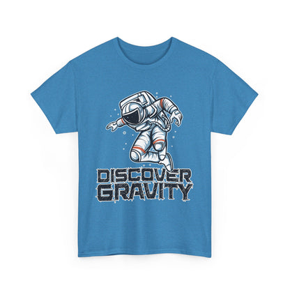 Discover Gravity. Unisex Heavy Cotton Tee - Fun Astronaut, Astronomy Graphic Tee - Unisex graphic design, png Express Delivery available