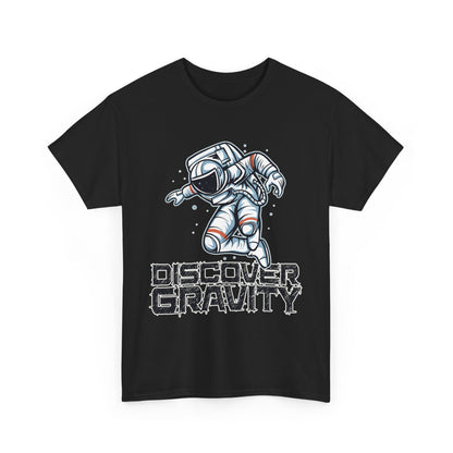 Discover Gravity. Unisex Heavy Cotton Tee - Fun Astronaut, Astronomy Graphic Tee - Unisex graphic design, png Express Delivery available