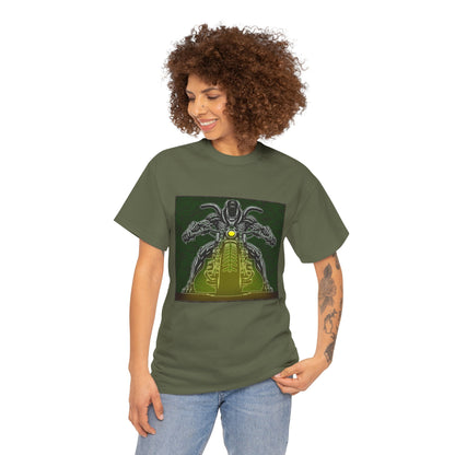 Alien Biker Neon Sci‑Fi Motorcycle T-Shirt