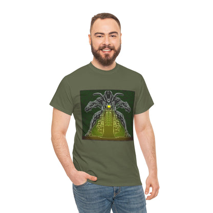 Alien Biker Neon Sci‑Fi Motorcycle T-Shirt