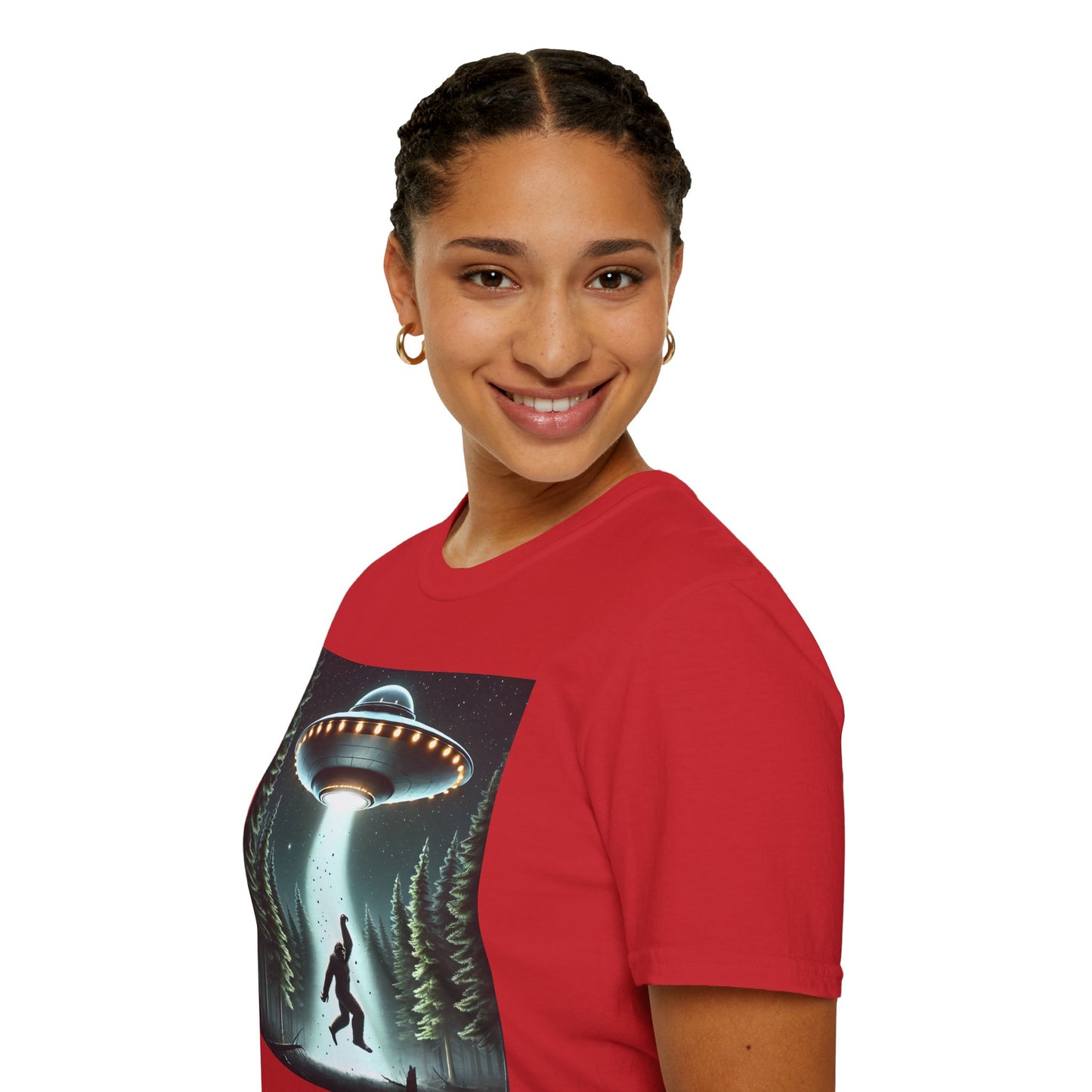 Funny UFO Abduction Unisex T-Shirt, Alien Theme Tee, Gift for Sci-Fi Lovers, Cool Graphic Shirt, Quirky Apparel, Unique Vintage Style