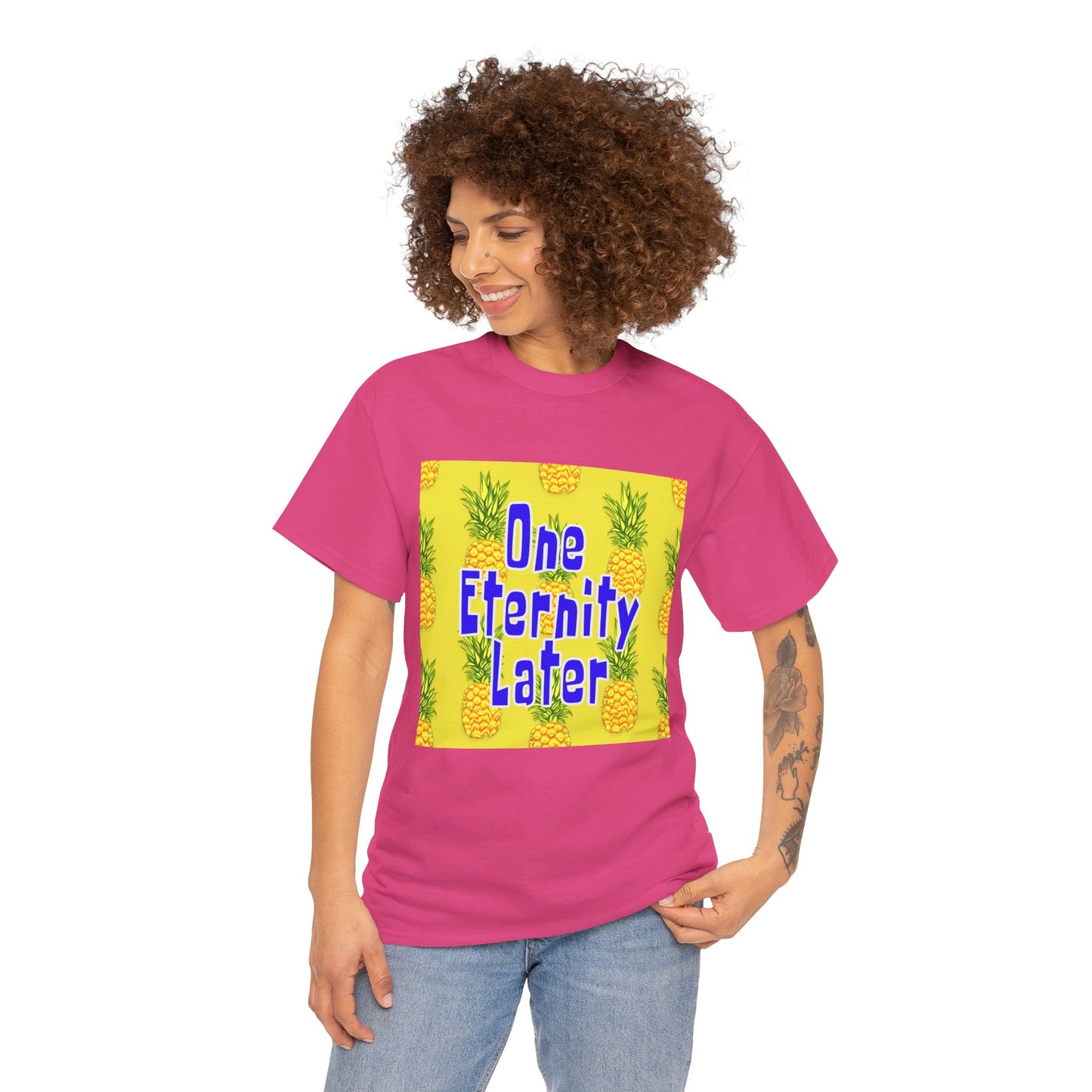 One Eternity Later, Unisex Heavy Cotton Tee, SpongeBob, cartoons, t-shirt, t-shirts, tshirt, png, funny, kids, GraphicTees