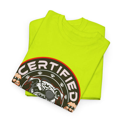 Certified Bounty Hunter, Unisex Heavy Cotton Tee, comedy, bulldog, print design, png, GraphicTees