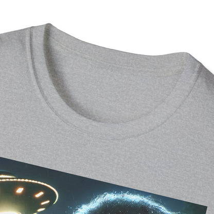 Bigfoot UFO Unisex T-Shirt, Funny Graphic Tee, Gift for Alien Lovers, Unique Summer Shirt, Casual Everyday Wear, t-shirt, tshirts, party