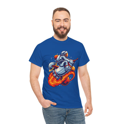 Retro Space Explorer Unisex Heavy Cotton Tee, graphic designed, tees, t-shirt, t-shirts, png