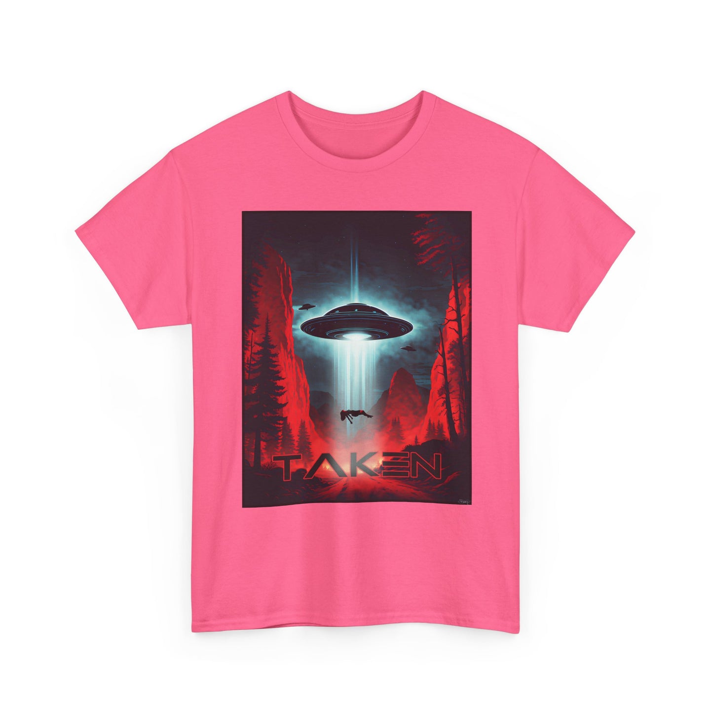 Taken, Unisex Heavy Cotton Tee, UFO inspired t-shirt, graphic design, art, png, t-shirts, tshirts, tee