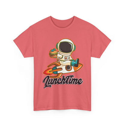 Astronaut Lunchtime Unisex Heavy Cotton Tee - Fun Graphic T-Shirt for Space Lovers, GraphicTees, png, t-shirts, tshirts